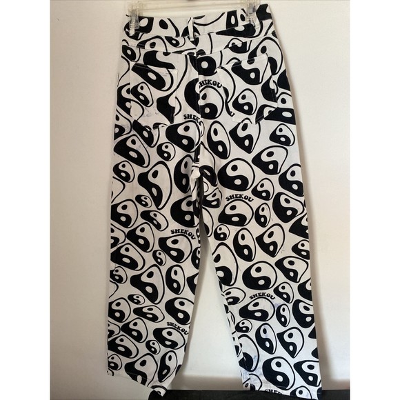 Shekou High Waisted  Yin and Yang Jeans Size Large . grunge jeans, - Picture 6 of 10